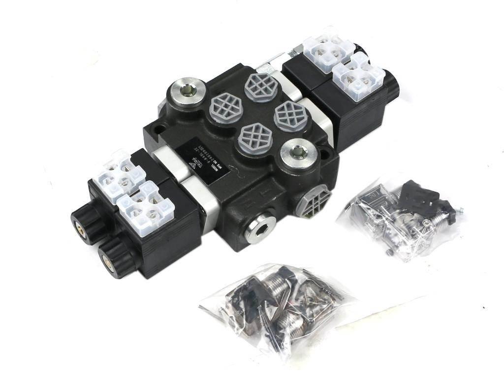 Rozdzielacz hydrauliczny 2-sekcyjny sterowany elektrycznie 12V 40L VOIMA - zdjęcie 2