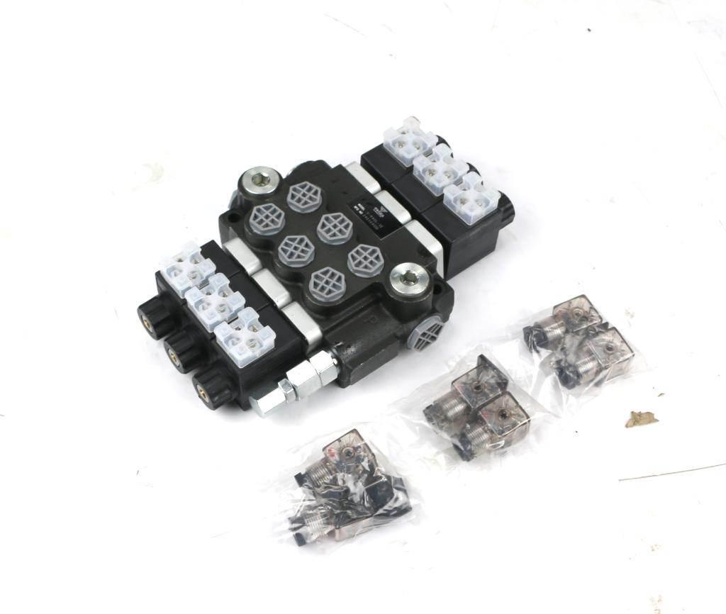 Rozdzielacz hydrauliczny 3-sekcyjny sterowany elektrycznie 12V 40L VOIMA - zdjęcie 2