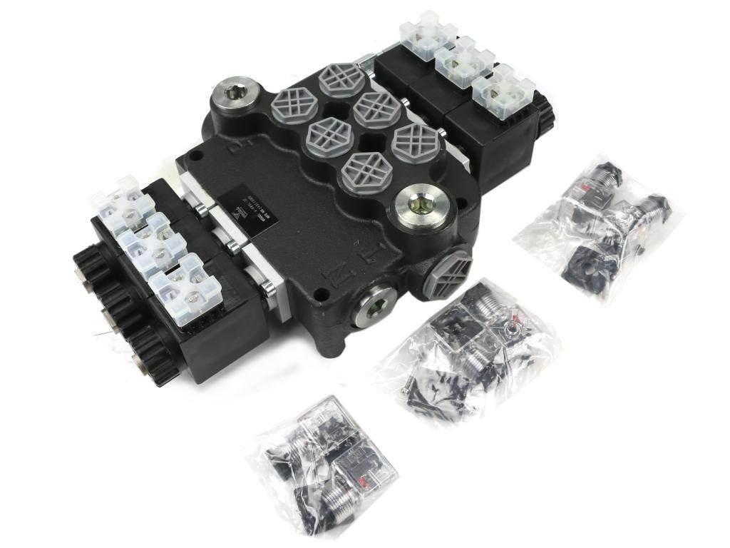 Rozdzielacz hydrauliczny 3-sekcyjny sterowany elektrycznie 12V 80L VOIMA - zdjęcie 2