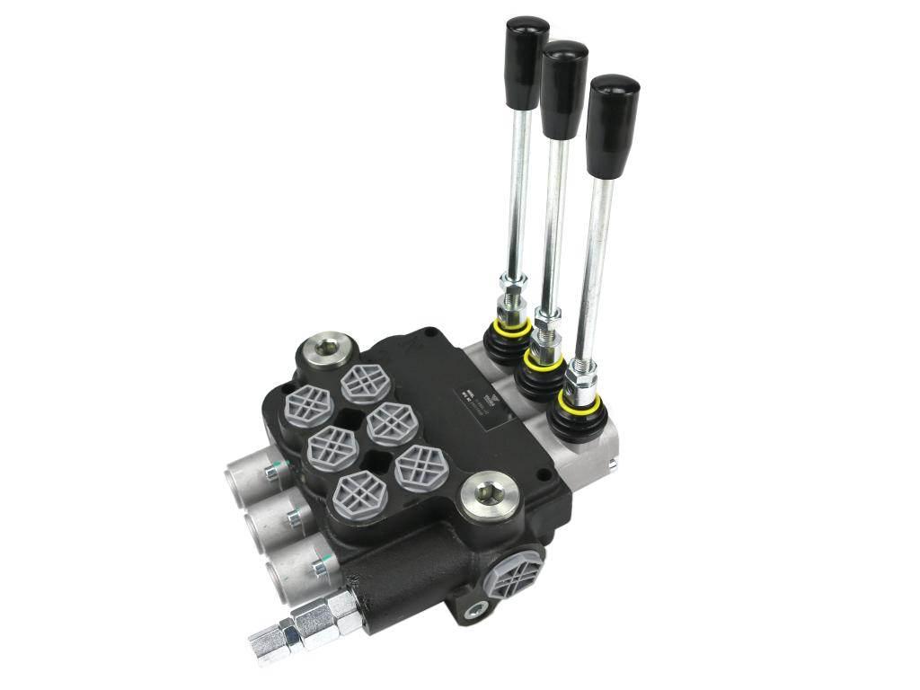 Rozdzielacz hydrauliczny 3-sekcyjny 80L z zatrzaskami VOIMA V-R80L-3Z - zdjęcie 2