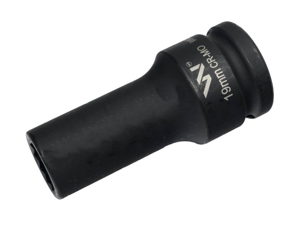 Nasadka udarowa 3/4" dwunastokątna ze stali CrMo 19mm bardzo długa D90 SLIM