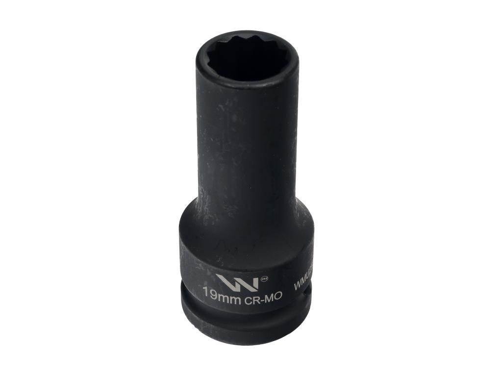 Nasadka udarowa 3/4" dwunastokątna ze stali CrMo 19mm bardzo długa D90 SLIM - zdjęcie 2