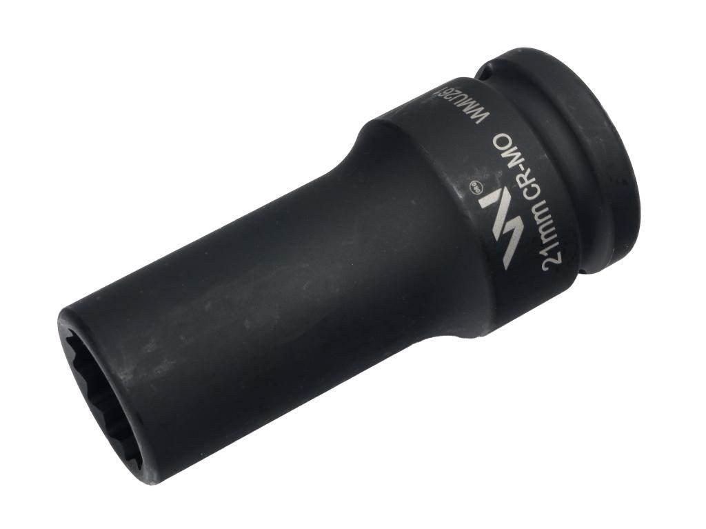 Nasadka udarowa 3/4" dwunastokątna ze stali CrMo 21mm bardzo długa D90 SLIM