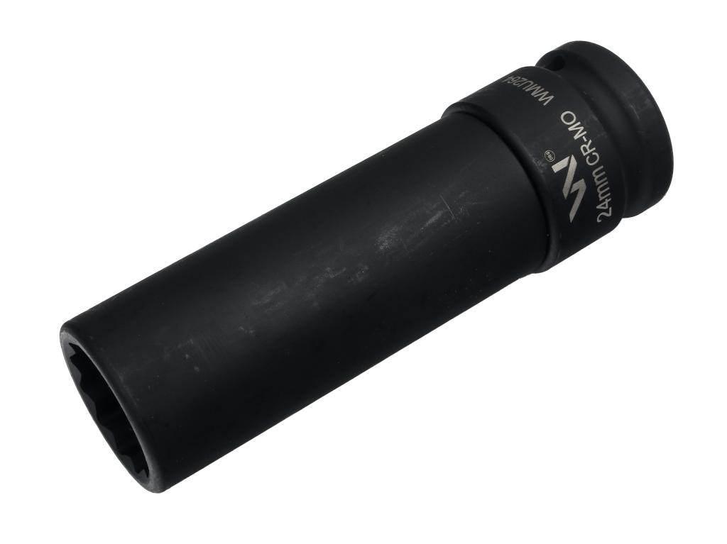 Nasadka udarowa 3/4" dwunastokątnaze stali CrMo 24mm bardzo długa D120 SLIM