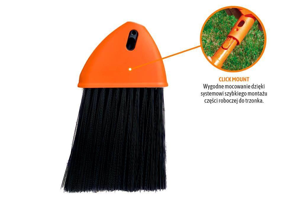 Miotła do zamiatania PREMIUM - średnia (mocowanie Click) / TEGER - zdjęcie 3