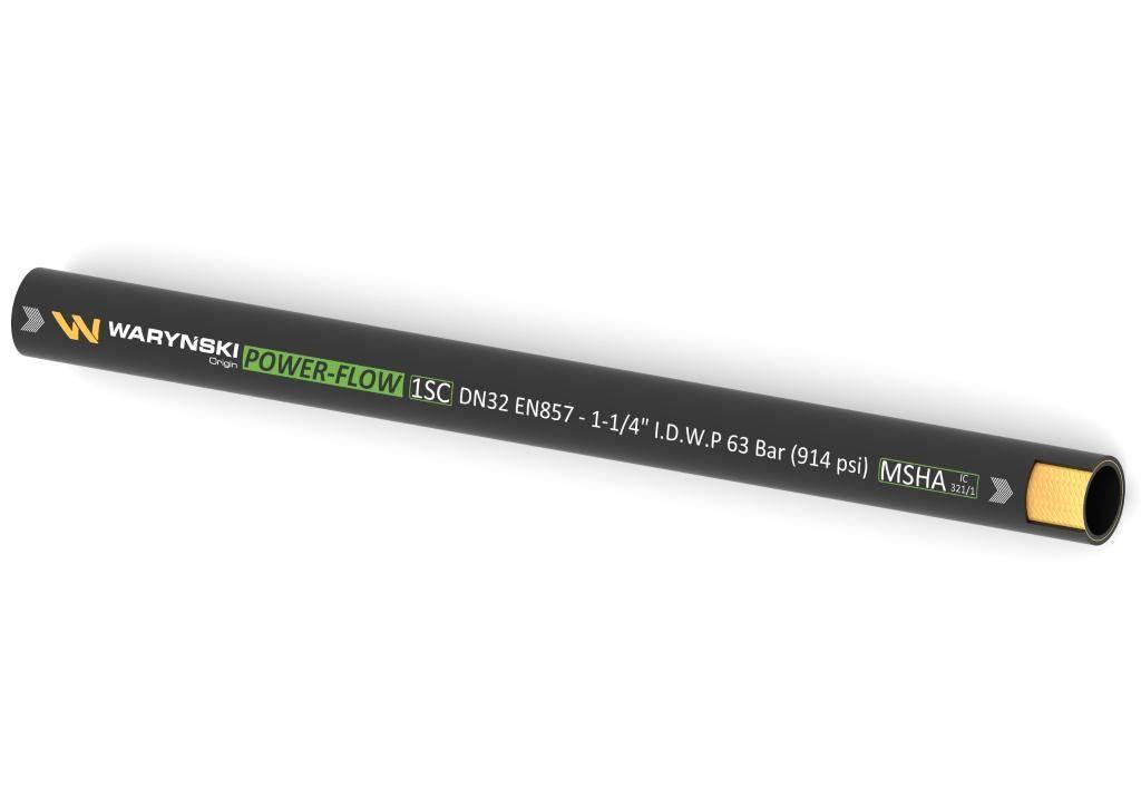 Wąż hydrauliczny do zakuwania POWER-FLOW 1SC DN32 1-oplotowy 63 Bar Waryńsk - zdjęcie 2