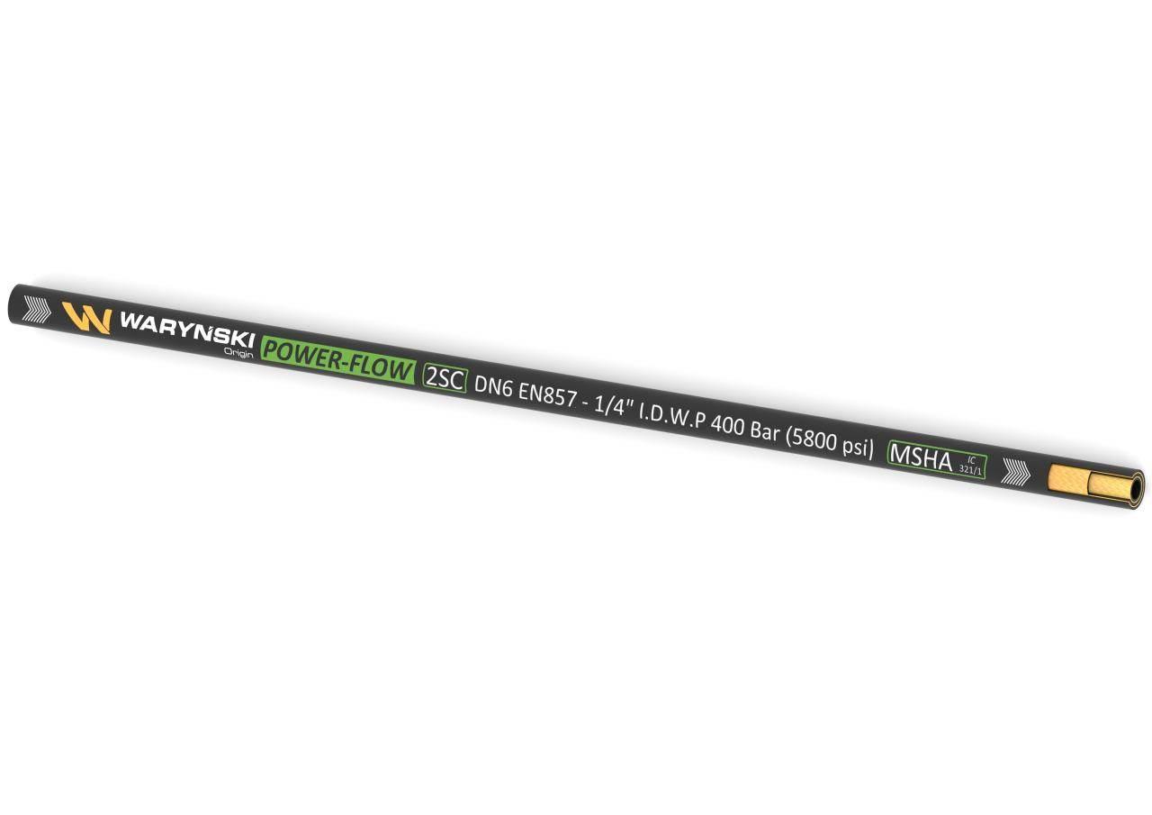 Wąż hydrauliczny do zakuwania POWER-FLOW 2SC DN06 2-oplotowy 400 Bar Waryńs - zdjęcie 2