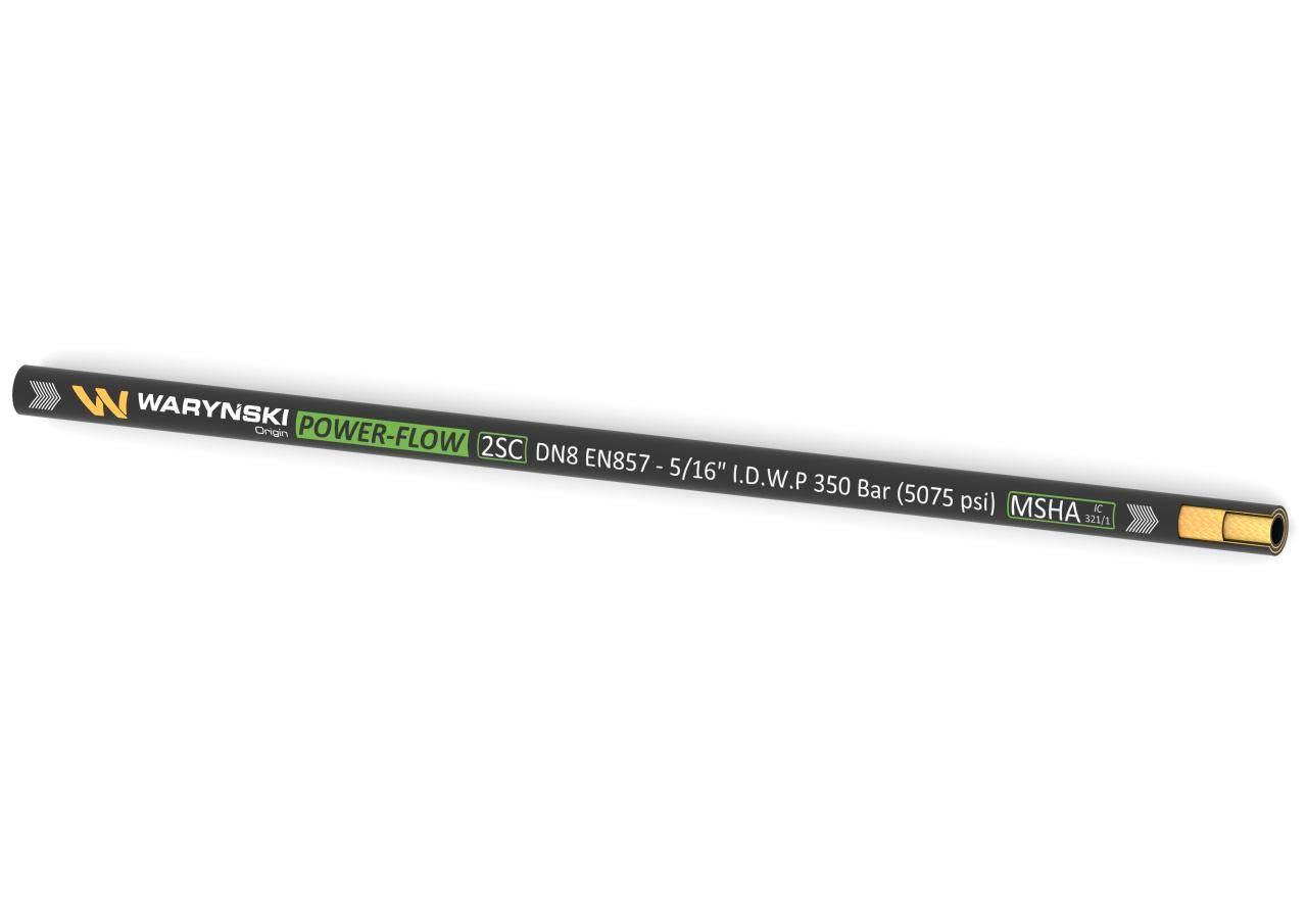 Wąż hydrauliczny do zakuwania POWER-FLOW 2SC DN08 2-oplotowy 350 Bar Waryńs - zdjęcie 2