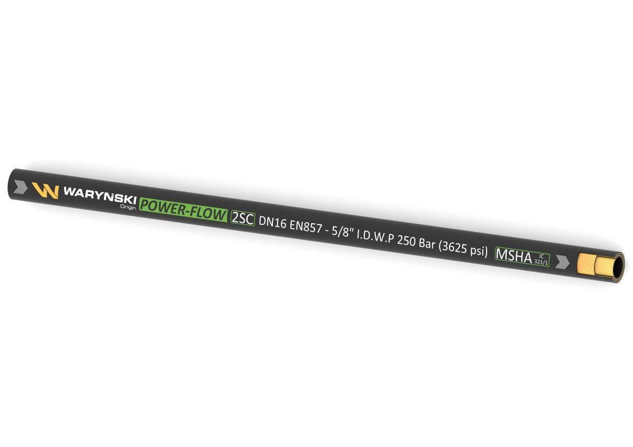 Wąż hydrauliczny do zakuwania POWER-FLOW 2SC DN16 2-oplotowy 250 Bar Waryńs - zdjęcie 2