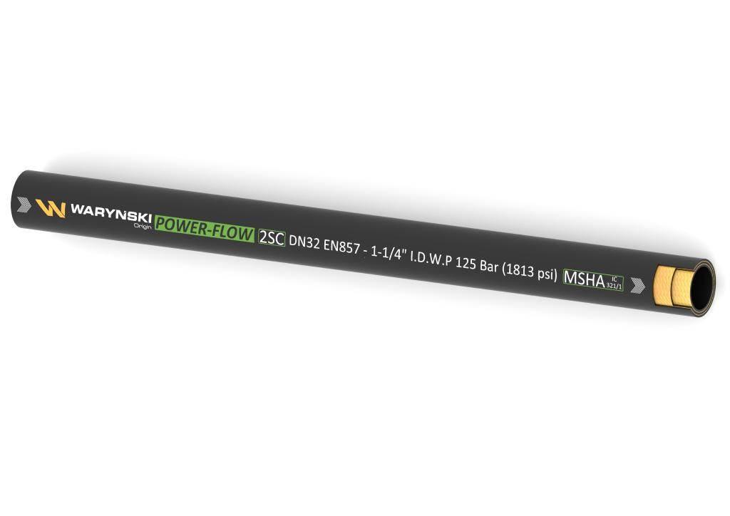Wąż hydrauliczny do zakuwania POWER-FLOW 2SC DN32 2-oplotowy 125 Bar Waryńs - zdjęcie 2