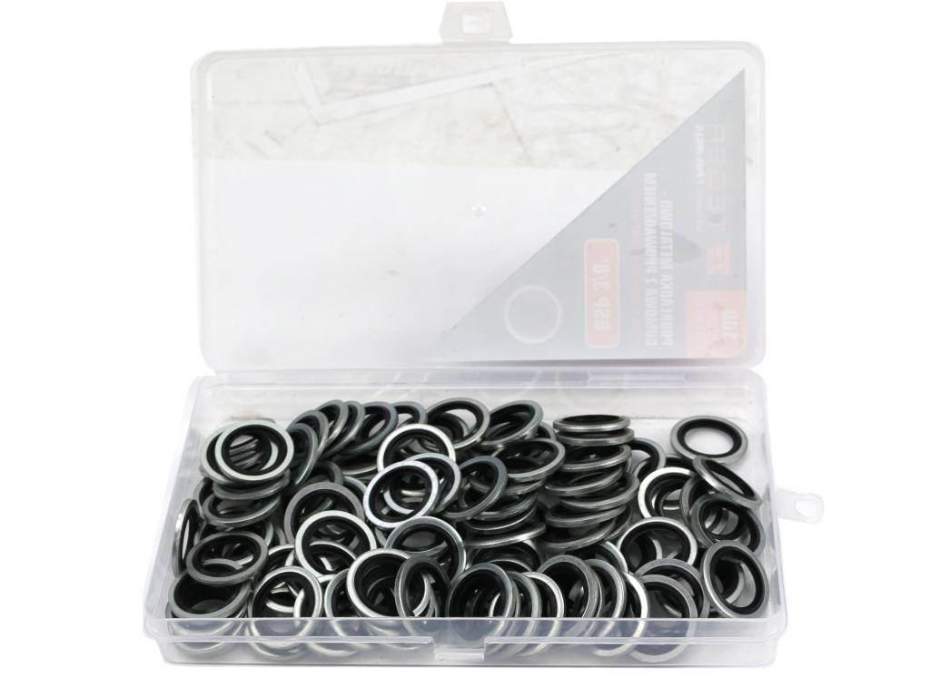 Podkładka metalowo gumowa z prowadzeniem BSP 3/8" TEGER 100szt