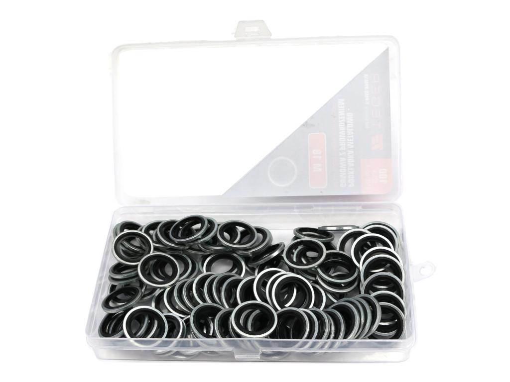 Podkładka metalowo gumowa z prowadzeniem M18 TEGER 100szt T-PMG-PPM18