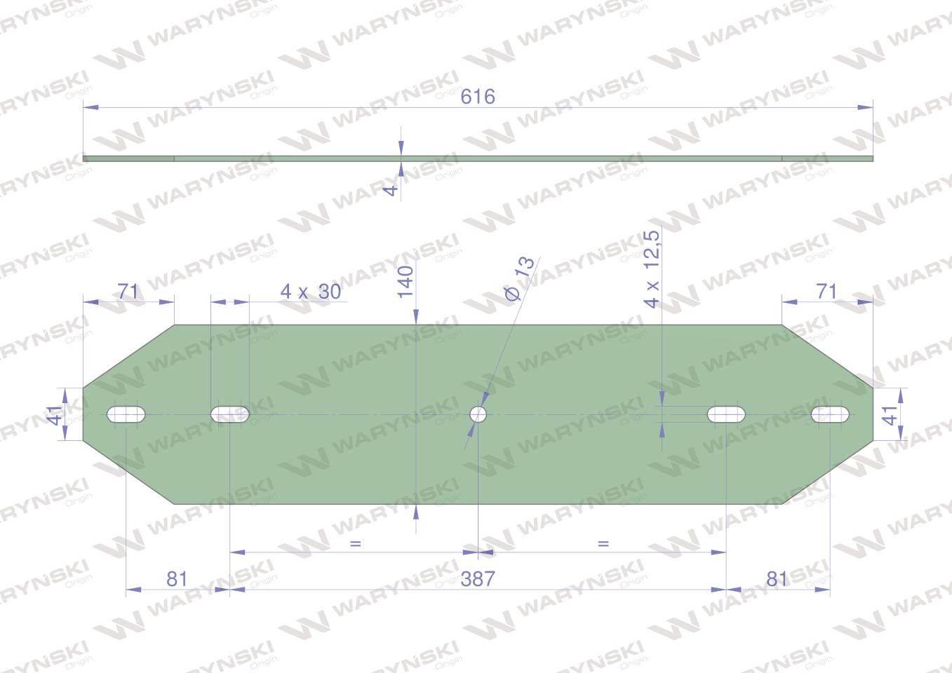 Pióro resoru zabezpieczającego 4 zastosowanie 057065 WARYŃSKI W-000214 - zdjęcie 2