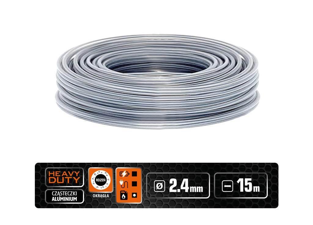 Żyłka tnąca do podkaszarek HEAVY DUTY (z rdzeniem) / Okrągła / 2.4 mm / 15 - zdjęcie 2