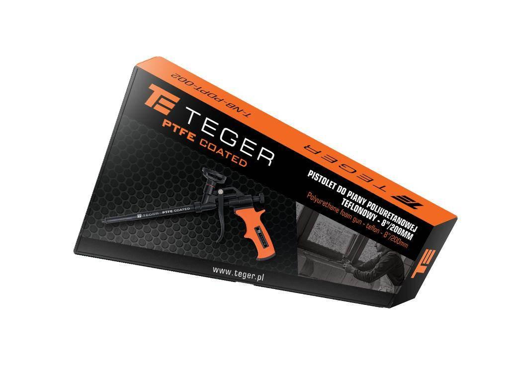 Pistolet do piany poliuretanowej - teflonowy 8"/200mm / TEGER - zdjęcie 3