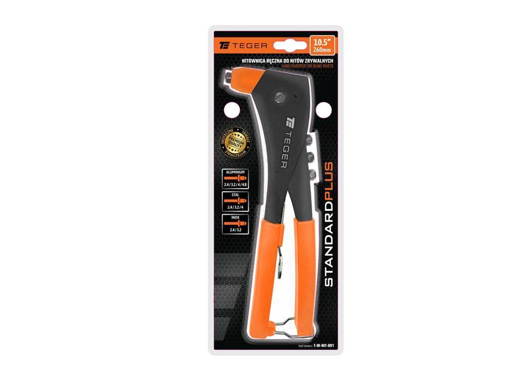 Nitownica ręczna do nitów zrywalnych STANDARD PLUS 10.5"/260mm (do nitów st