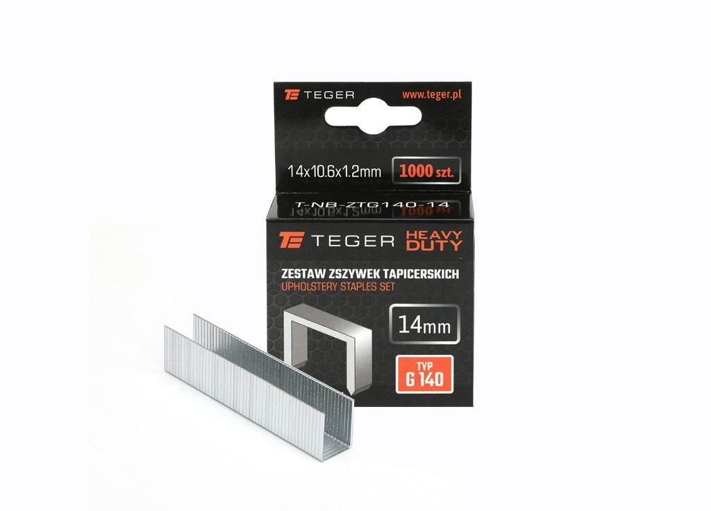 Zestaw zszywek tapicerskich HEAVY DUTY (typ G/140) 14/10,6/1,2mm / 1000 szt