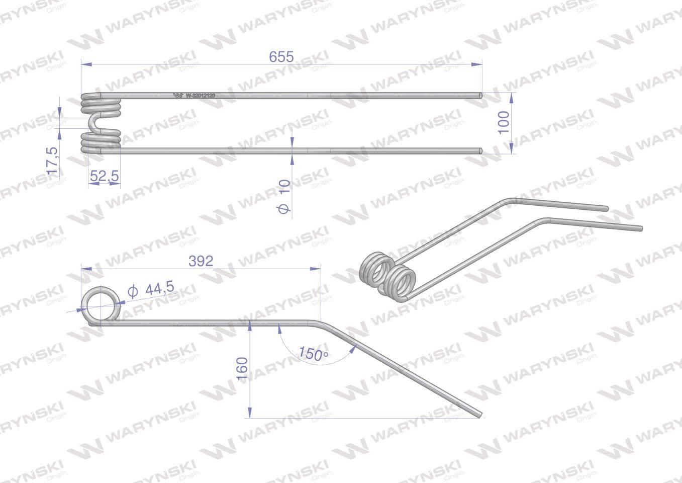 Palec, sprężysty FI 10, ZKT 350-420 OC SM zastosowanie InterTech, Waryński - zdjęcie 2