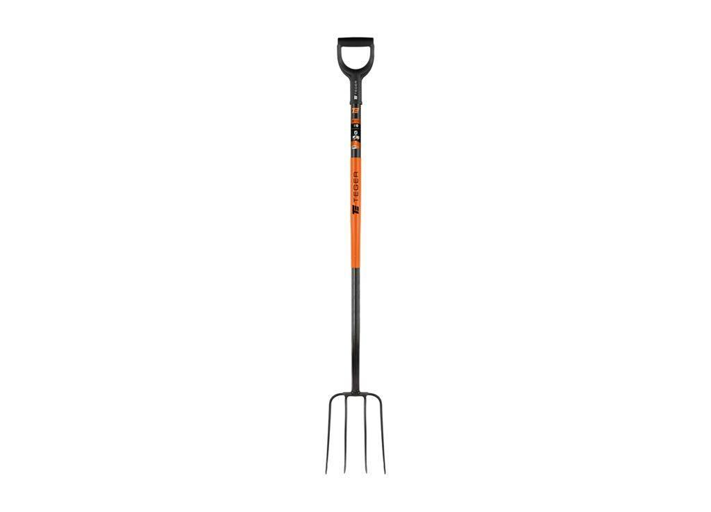 Widły gospodarcze 4-zębne na metalowym trzonku - Extra Long, (dł. 1600 mm),
