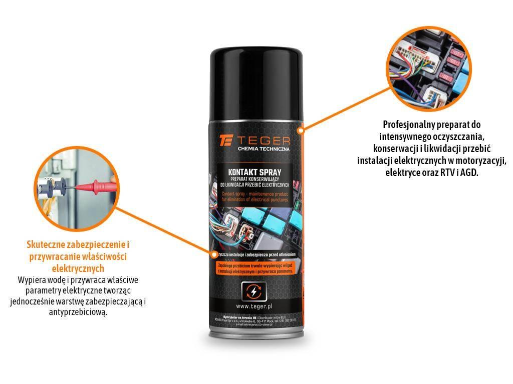 Kontakt spray - preparat konserwujący do likwidacji przebić elektrycznych, - zdjęcie 2