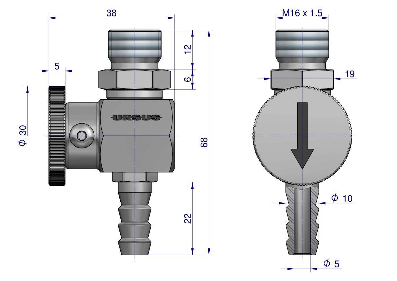 Kran paliwa ( kranik ) C-330/C-360 50552110 ORYGINAŁ URSUS 50552110U - zdjęcie 4
