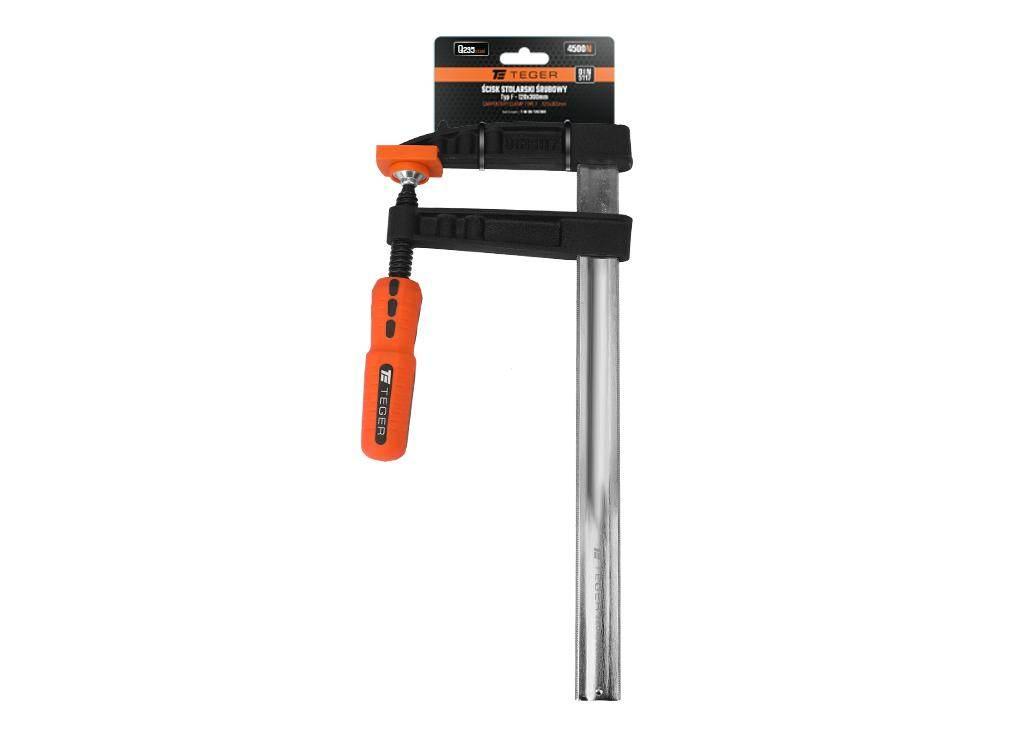 Ścisk stolarski śrubowy, TYP F 120x300 mm, Teger T-W-SS-120/300
