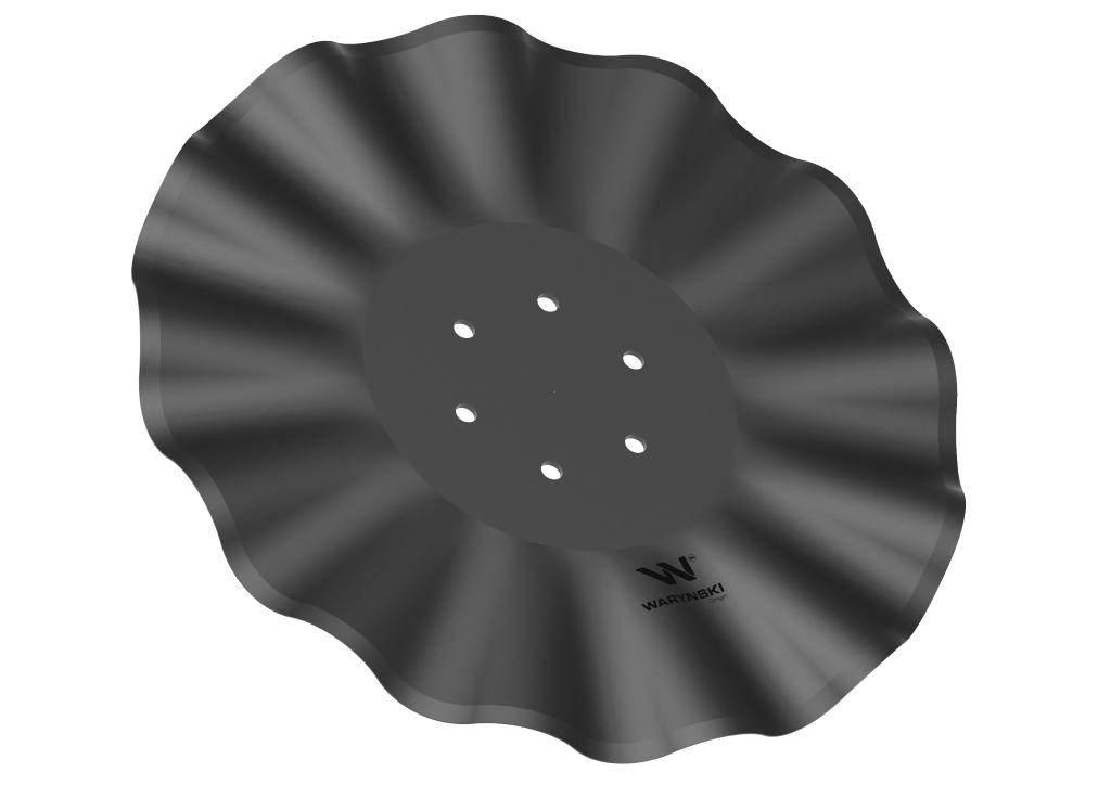 Talerz, prosty falowany 510 mocowanie 6/120 grubość 4,5 mm stal borowa, War