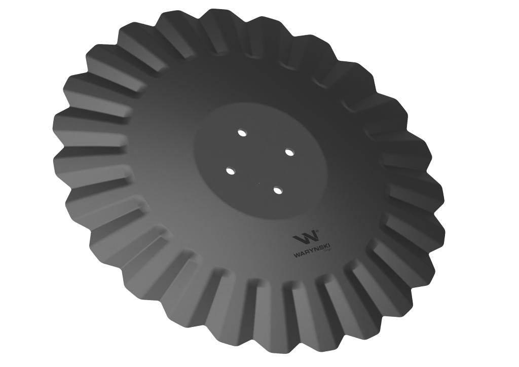 Talerz, tłoczony fi 560 mocowanie 4/98 grubość 5 mm stal borowa, Waryński