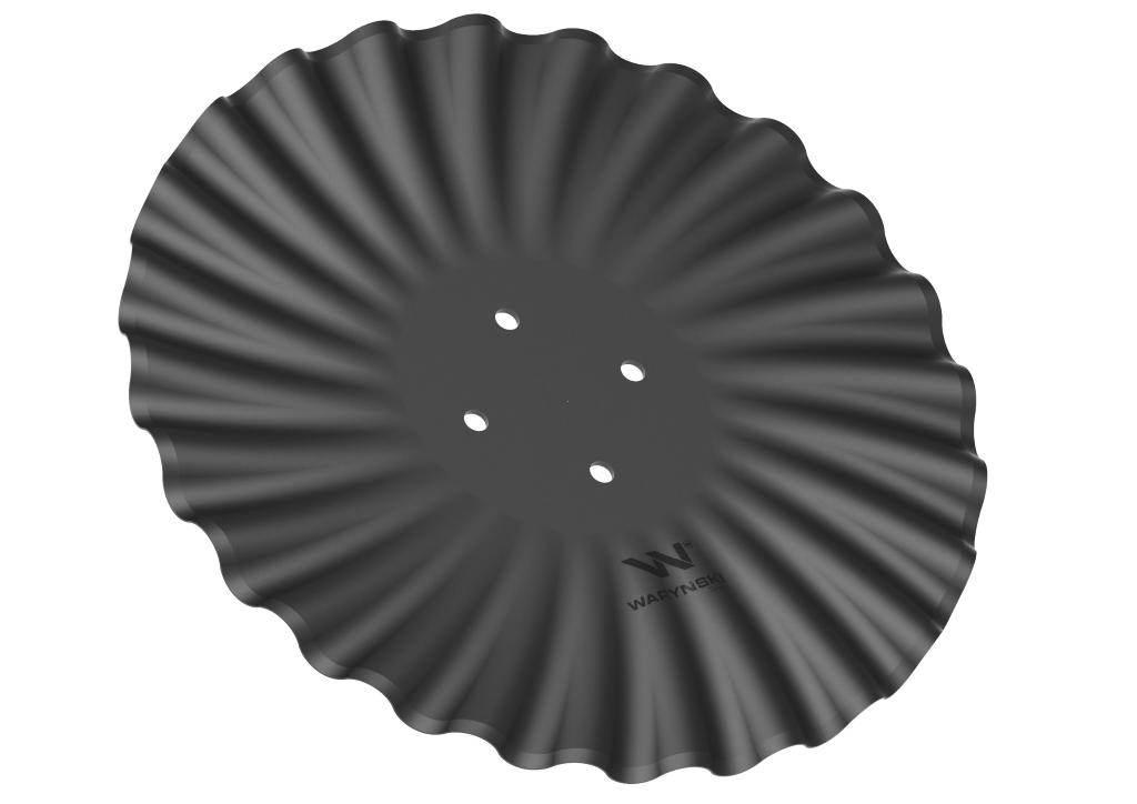 Talerz, prosty falowany drobna fala 460 mocowanie 4/98 grubość 4 mm stal bo