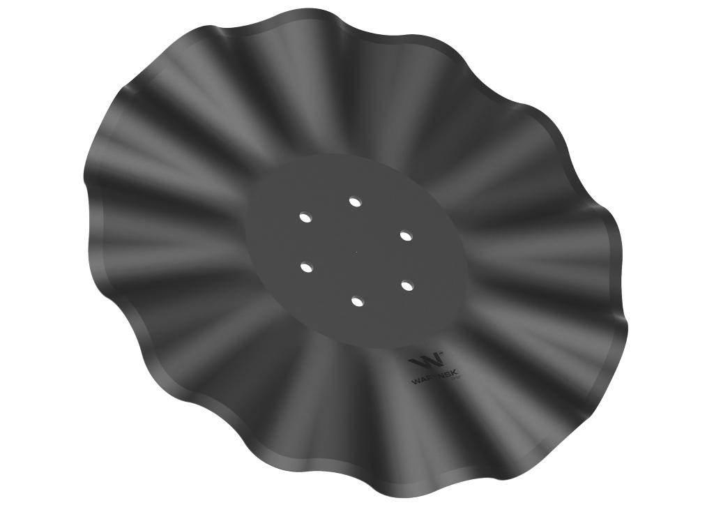 Talerz, prosty falowany 560 mocowanie 6/120 prosta piasta grubość 5 mm stal