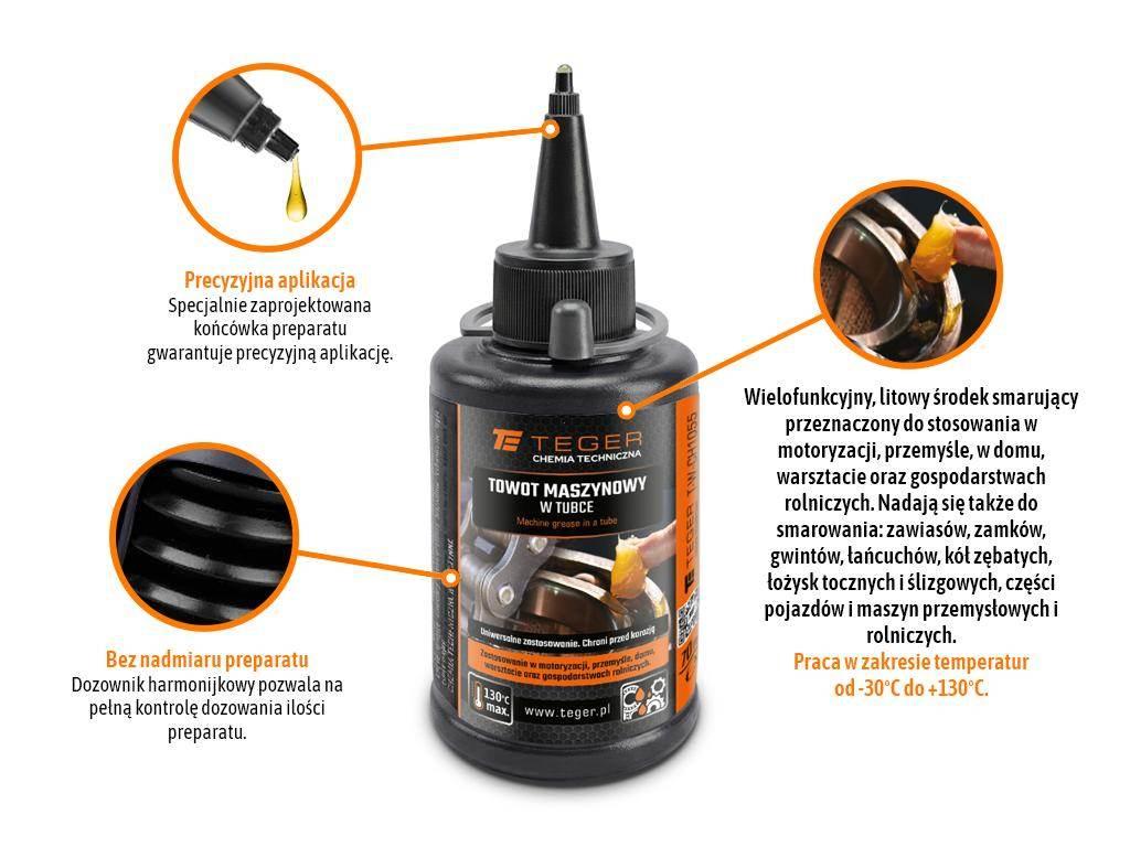 Towot maszynowy w tubce, 70 ml, Teger szt) T-W-CH1055 - zdjęcie 2