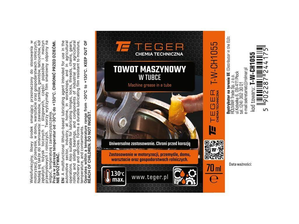 Towot maszynowy w tubce, 70 ml, Teger szt) T-W-CH1055 - zdjęcie 3
