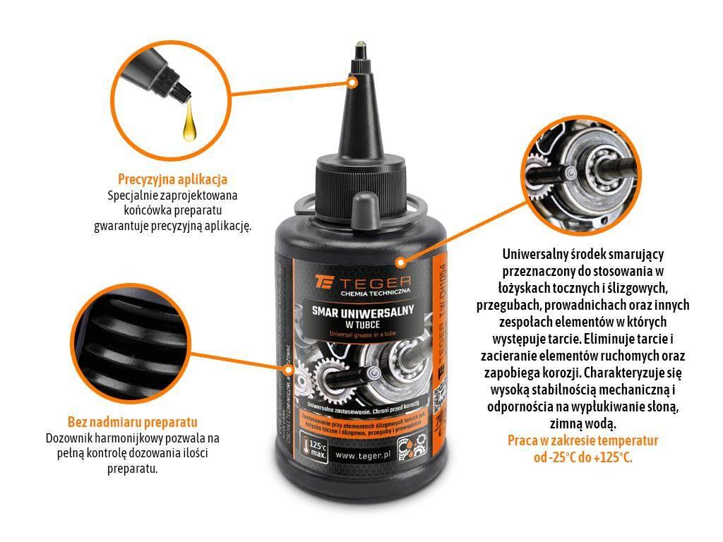 Smar uniwersalny w tubce, 70 ml, Teger szt) T-W-CH1054 - zdjęcie 2