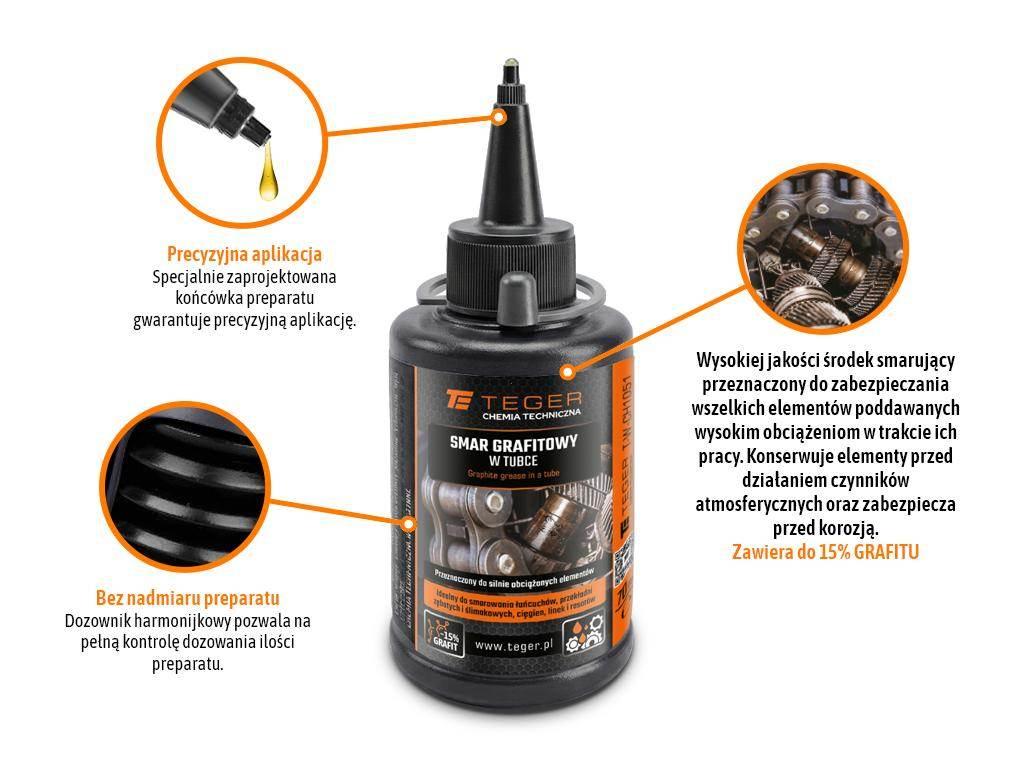 Smar grafitowy w tubce, 70 ml, Teger szt) T-W-CH1051 - zdjęcie 2