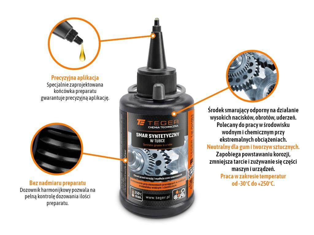 Smar syntetyczny w tubce, 70 ml, Teger szt) T-W-CH1053 - zdjęcie 2