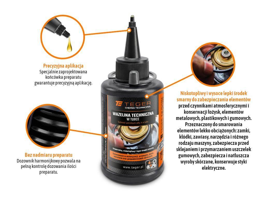 Wazelina techniczna w tubce, 70 ml, Teger szt) T-W-CH1056 - zdjęcie 2