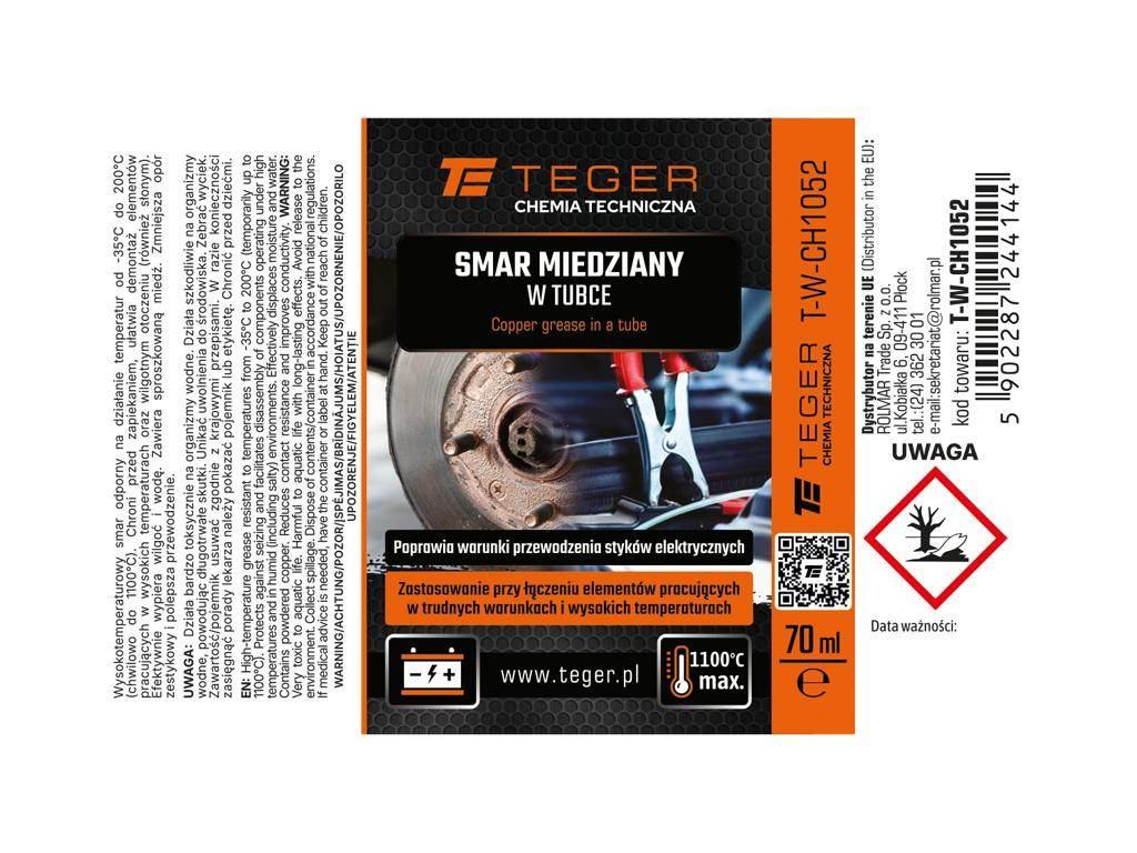 Smar miedziany w tubce, 70 ml, Teger szt) T-W-CH1052 - zdjęcie 3