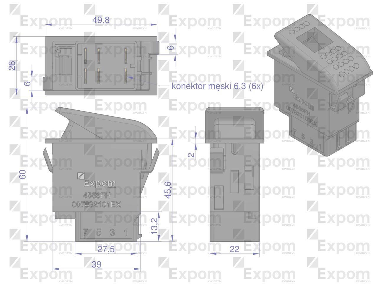 Przełącznik z blokadą włącz/wyłącz Case IH EXPOM KWIDZYN eu - zdjęcie 3
