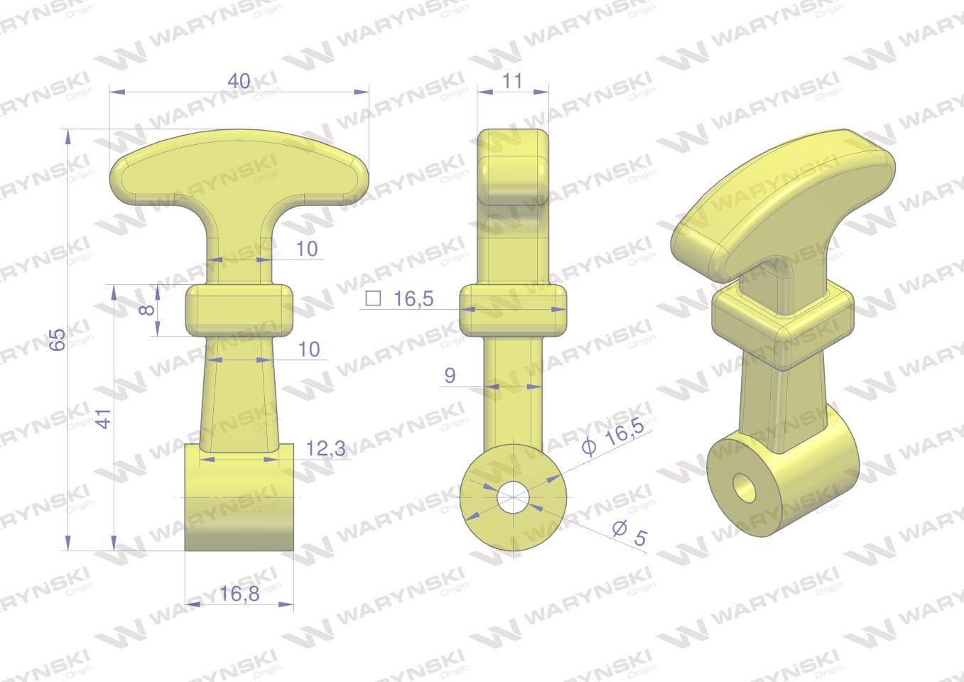 Zaczep, osłon gumowy mały 65mm, zastosowanie 804951.0 Claas, Waryński 5szt - zdjęcie 2