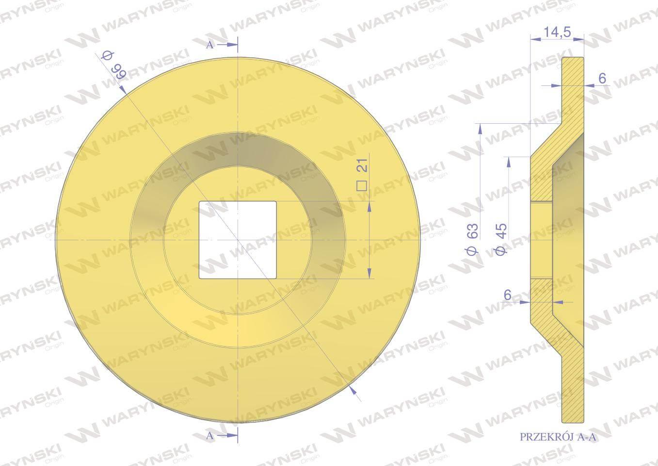 Tarcza, sortująca wygięta 99 x 15 x 21 mm, zastosowanie 08800024 Grimme, Wa - zdjęcie 2