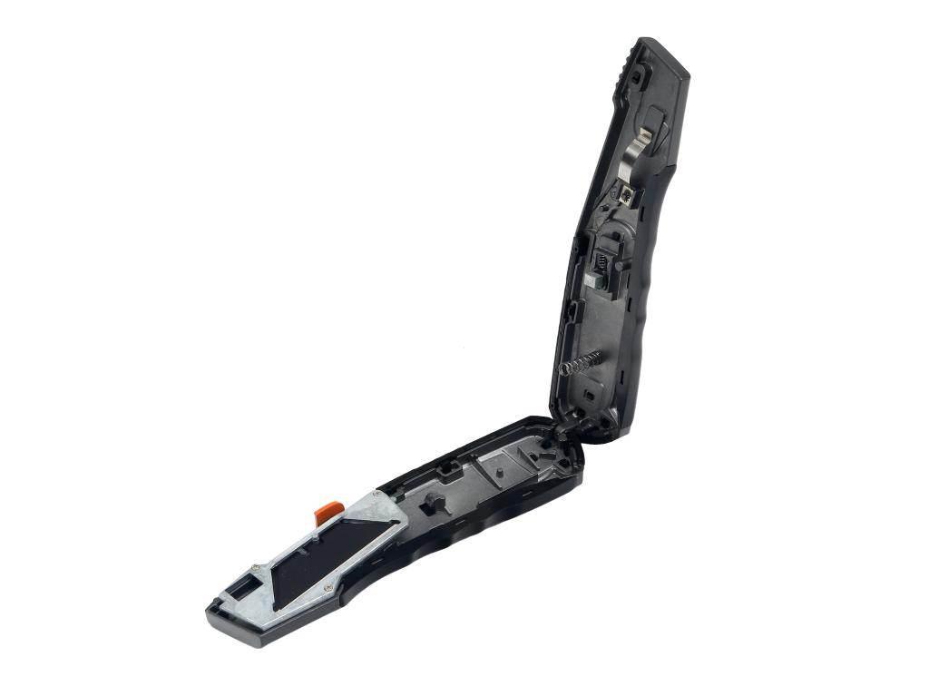 Nożyk trapezowy, ostrze 19x60mm ze stali SK2 w aluminiowej obudowie, do pra - zdjęcie 3