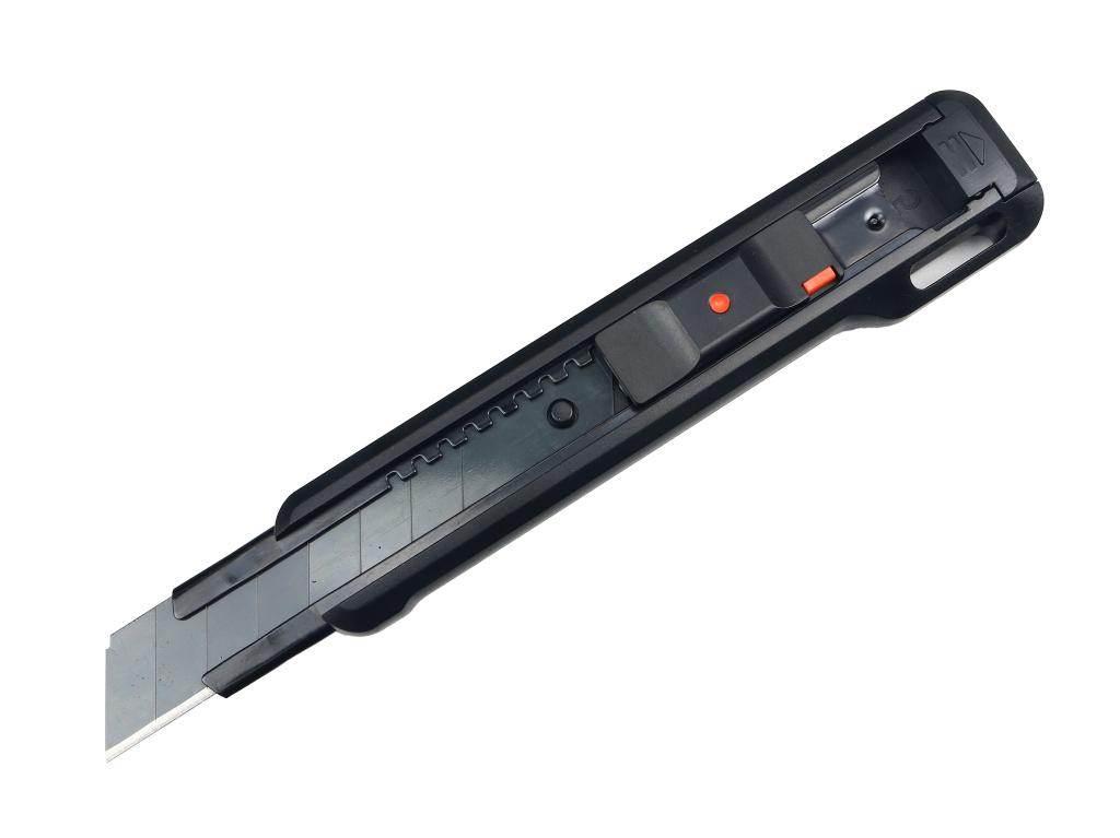 Nożyk łamany, ostrze 18mm ze stali SK2 w obudowie z tworzywa ABS, do prac w