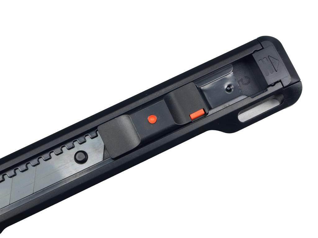 Nożyk łamany, ostrze 18mm ze stali SK2 w obudowie z tworzywa ABS, do prac w - zdjęcie 3