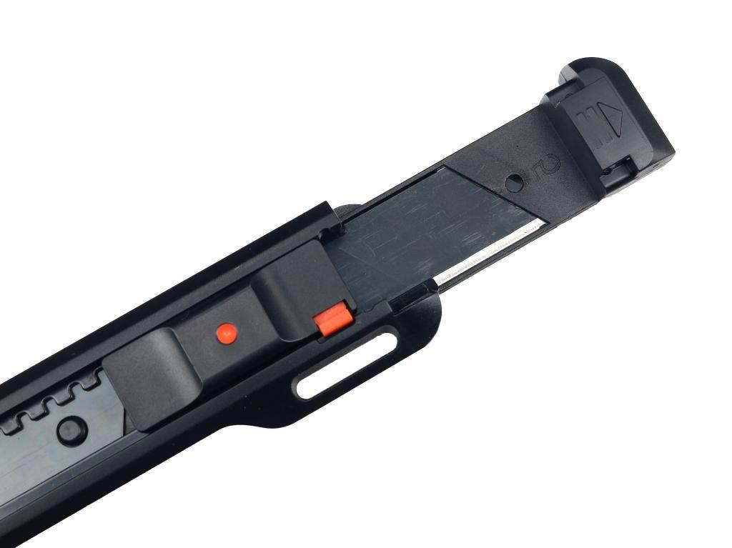 Nożyk łamany, ostrze 18mm ze stali SK2 w obudowie z tworzywa ABS, do prac w - zdjęcie 4