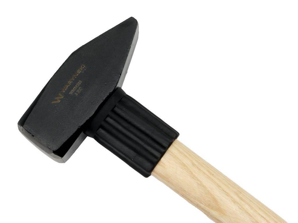 Młotek ślusarski 3 kg ciężki z trzonkiem z drewna Waryński WMM303 - zdjęcie 2