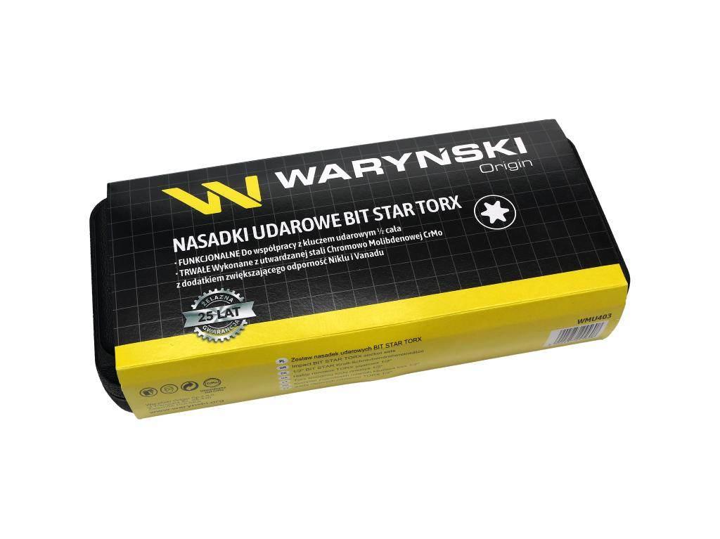 Zestaw nasadek udarowych 1/2 typu STAR TORX 9 el. ze stali CrMo, Waryński - zdjęcie 5