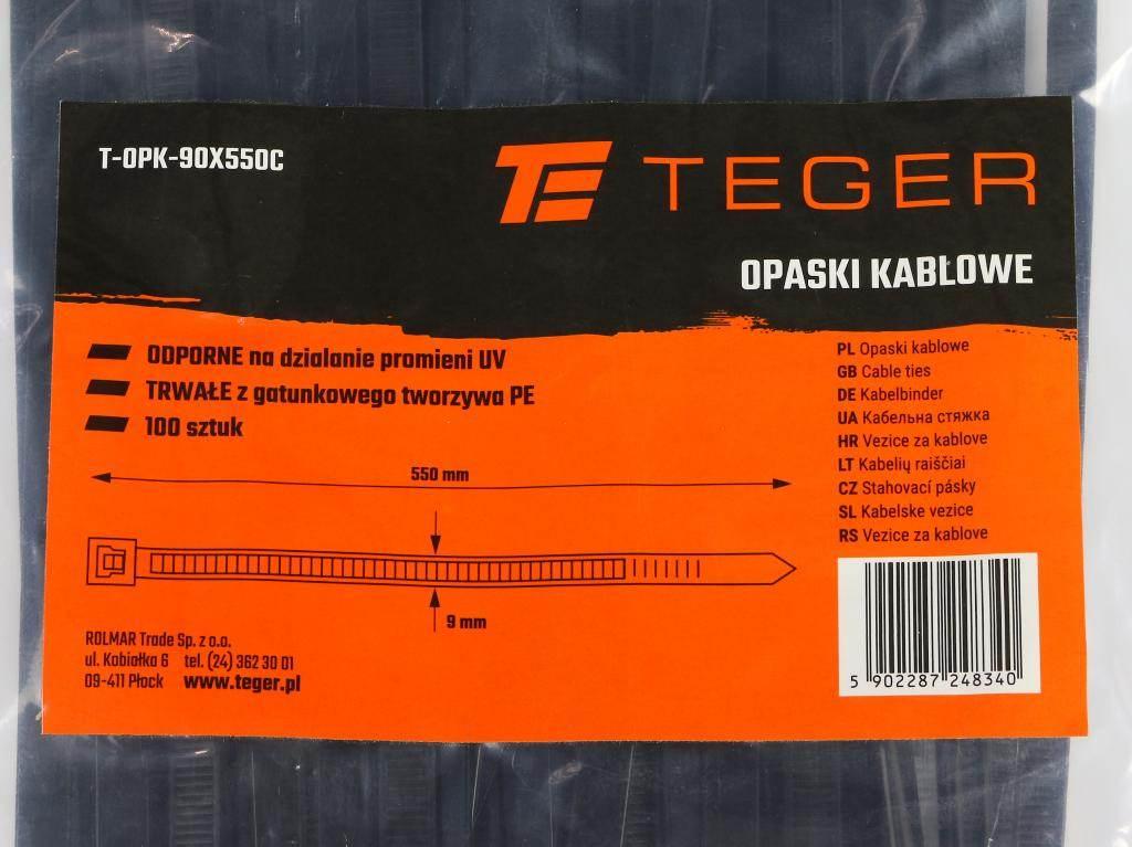 Opaski kablowe,opaska kablowa, opaski zaciskowe, tyrytytki, trytytki, 9.0 x - zdjęcie 3