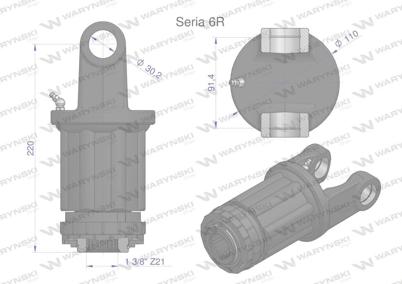 Sprzęgło, zapadkowe wału 1200Nm Seria 6R 1 3/8 - Z21, Waryński WR223633 - zdjęcie 3