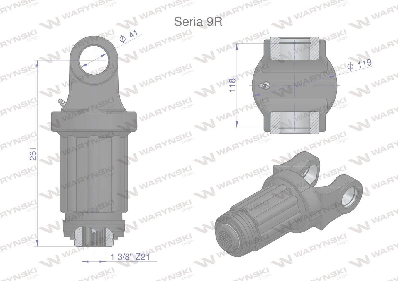 Sprzęgło, zapadkowe wału 1800Nm Seria 9R 1 3/8 - Z21, Waryński WR223933 - zdjęcie 3