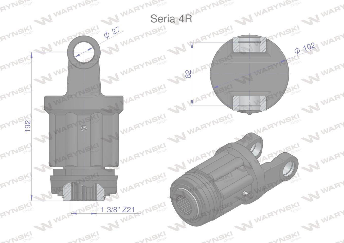 Sprzęgło, zapadkowe wału 900Nm Seria 4R 1 3/8 - Z21, Waryński WR223433 - zdjęcie 3